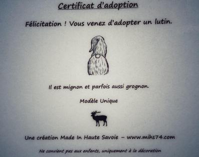 Certificat d'adoption